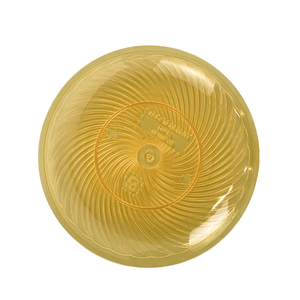 Assiettes jetables rondes de luxe haut de gamme en plastique doré pailleté, durables, marque MIDAS, pour fêtes et mariages - Product Image 5