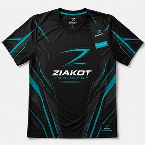 ZIAKOT industry New design Men's Custom Black Red-White Performance <b>T</b>-<b>Shirt</b> - Product Image 4