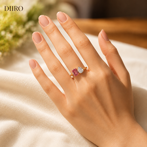 Toi Et Moi Anniversary Women <b>Ring</b> Purple Gemstone Emerald Cut Engagement <b>Ring</b> Moissanite Pear Shape <b>Diamond</b> Jewelry - Product Image 4