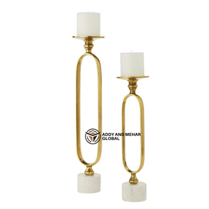 Juego de Portavelas de Resina de Hueso de Lujo, Ecológico, Duradero, Hecho a Mano, Moderno, Decorativo, para Velas de Pilar, Navidad, San Valentín - Product Image 1