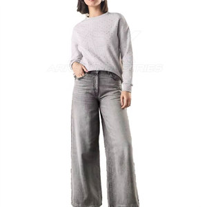 Nouveau stock, faible MOQ, sweat-shirt femme à strass, taille adulte, vente chaude, sweat-shirt femme à strass - Product Image 5
