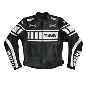 Veste de moto en cuir de vache véritable Ramaha pour homme/Chaqueta, équipement de protection CE niveau 2 avec bosse dorsale - Product Image 1
