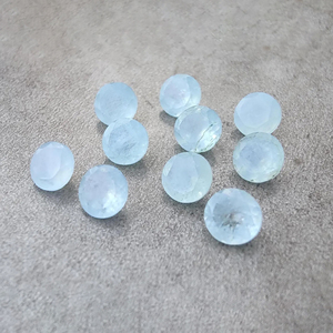 Aigue-marine de qualité AAA+ facettée, taille ronde, pierre précieuse calibrée, pour la fabrication de bijoux, toutes tailles en gros - Product Image 3