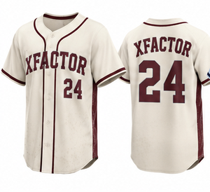 XFACTOR Baseball Jersey 24 Unisex Short Sleeve Breathable Polyester Adult All Seasons Team Name Print Regular Fit - Product Image 2