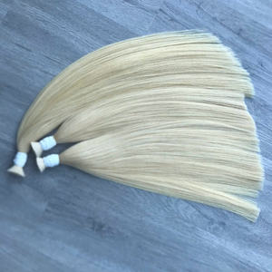 Precio de fábrica 100% Raw Virgin Vietnamese Human Bulk Hair Bone Straight 60 ASH Color Super Double Drawn Hair Extensions - Product Image 2