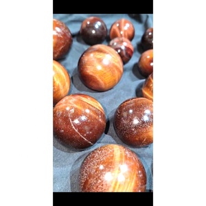 Vente en gros de sphères de pierres précieuses Œil de tigre rouge de haute qualité, figurines sculptées, artisanat en cristal, pierres décoratives Reiki, boules Feng Shui - Product Image 3