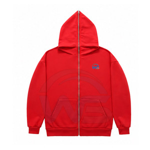 Breathable Comfortable Full Zip Hoodie 100% Cotton Solid Eco-Friendly Durable Stitching Custom Manufacturing Factory Supplier - Product Image 2