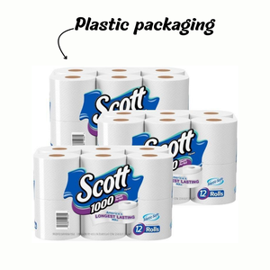 Empaque de Plástico Duradero con Base Cuadrada para Papel Higiénico, Impresión en Huecograbado, Fabricado por PE, OEM ODM - Product Image 1