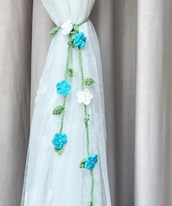 Crochet Flower <b>Curtain</b> Tiebacks Cotton Home Decor - Product Image 3