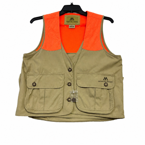 MORTAL SAGA Gilet de chasse et de tir en cuir véritable pour homme, multi-poches, léger, respirant, vêtement de travail réglable pour le terrain - Product Image 1