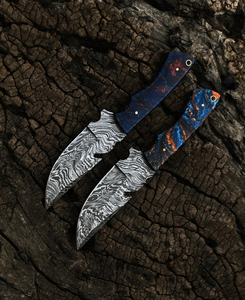 Cuchillo Plegable Profesional de Acero de Damasco para Caza y Camping, de Alta Calidad, Precios Finos, con Mango de Madera y Funda de Cuero OEM - Product Image 5