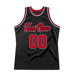 Maillot de basket-ball OEM 100% polyester, couleurs noir, rouge, blanc, tailles plus, séchage rapide, respirant, léger, design personnalisé, vêtements de sport - Product Image 1
