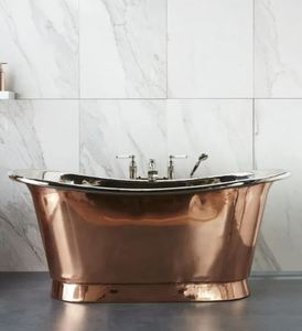 Bañera de cobre antiguo barata con acabado en cobre, diseño de bañera de dos plazas independiente con patas de garra, estilo antiguo y económico. - Product Image 2