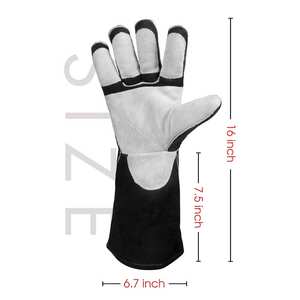 Gants de soudage résistants à la chaleur pour travaux industriels, personnalisés, doublés de tissu doux, en cuir durable - Product Image 6