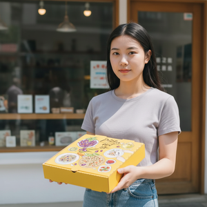 Custom Printed <b>Pizza</b> <b>Box</b> Personalized Food Packaging <b>Box</b> for Takeaway Delivery and Fast Food Restaurant Packaging - Product Image 5