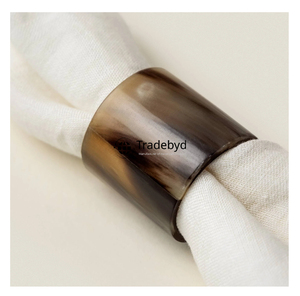 Anneau de serviette en corne fait main, écologique et de qualité supérieure, pour la décoration de table de salle à manger, idéal pour les cadeaux - Tradebyd - Product Image 2