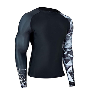 Best Quality Wholesale Rash Guard Customized Long Sleeve Rush Guard Stretch Fitness Quick Dry Swim Wear Rash Guard - Product Image 3