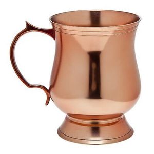 Chope à bière en cuivre martelé faite à la main avec poignée en laiton, couleur unie, style vintage, pour les fêtes, idéale pour offrir - Product Image 3