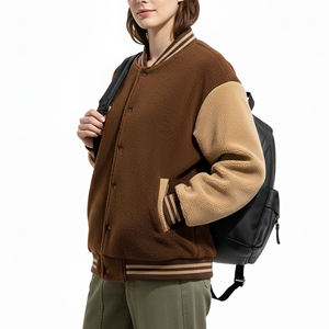 Vestes universitaires personnalisables pour femmes, respirantes, légères, en tricot, avec broderie, fermeture à boutons, style streetwear - Product Image 3