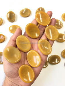 Vente en gros de cristaux d'aventurine jaune personnalisés, pierres précieuses naturelles de 30-35 mm, sculptées à la main, pour la guérison du chakra de l'amour, le Reiki, le Feng Shui - Product Image 4