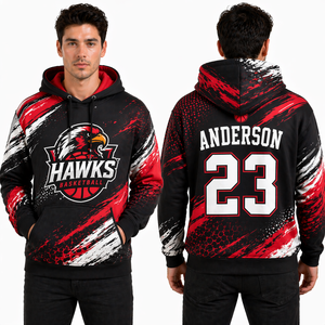 Sudadera con Capucha de Baloncesto para Hombre, Impresión por Sublimación, Logotipo del Equipo Personalizado, Ropa Deportiva Transpirable, Suministro del Fabricante OEM - Product Image 4