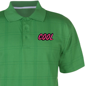 Chemise tricotée unie pour homme à manches courtes, respirante, décontractée, avec logo imprimé numériquement sur le devant - Product Image 3