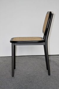 Chaise de salle à manger ronde en bois de mahogany massif et rotin pour la maison, la villa, l'appartement et l'hôtel - Product Image 5