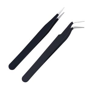 Pinzas de Precisión para Pestañas de Acero Inoxidable de 11.1 cm con Punta Suave, Herramientas de Maquillaje - Product Image 3