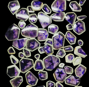 Lot de cabochons d'améthyste en tranches d'améthyste en forme d'étoile naturelle Lot de pierres précieuses en vrac pour la fabrication de bijoux - Product Image 2