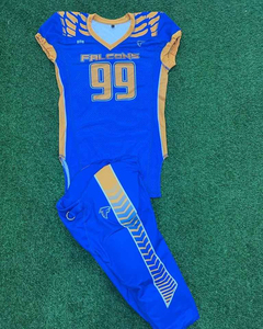 QC Crush Men's Sublimated <b>Football</b> Jersey Set <b>White</b> for V-Neck Breathable Mesh Uniform Adult Size Medium 100% Polyester Quick - Product Image 1