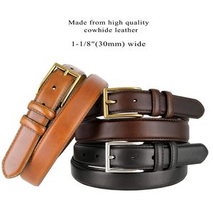 Cinturón de Cuero Estilo Clásico OEM para Hombre, Cinturón de Piel de Vaca Genuina para Trajes Formales y Casuales, Venta al Por Mayor - Product Image 2