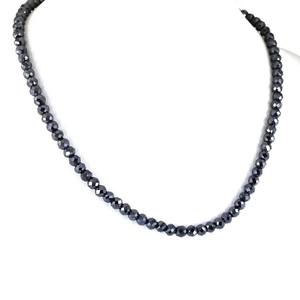 Cuentas de moissanita negra de 4 mm, cuentas sueltas de moissanita para hacer collares y joyería - Product Image 2