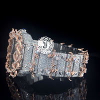 Montre Moissanite Or Rose Iced Out OEM en Gros pour Mariages, Boîtes de Nuit et Occasions Spéciales – Disponible au Prix d'Usine