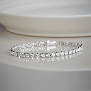Pulsera de Diamantes Cultivados en Laboratorio CVD, Oro de 14K y 18K, Corte Redondo VVS, Joyería de Lujo para Mujer, Venta al por Mayor - Product Image 6