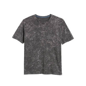 T-shirt à manches courtes tie-dye pour homme, coupe classique, jersey de coton, col rond décontracté avec poche - Product Image 4