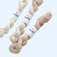 Ensembles de crochet en fil de coton Manila, fil à tricoter à la main, filé à anneaux, environ 1 mm, mélange de coton, fil de coton pour le tricot