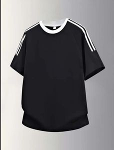 เสื้อยืดกีฬาสีดำขนาดใหญ่พิเศษ คอกลม พิมพ์ลายเสื้อเจอร์ซีย์แขนยาวแบบปกติสำหรับออกกำลังกาย - Product Image 2