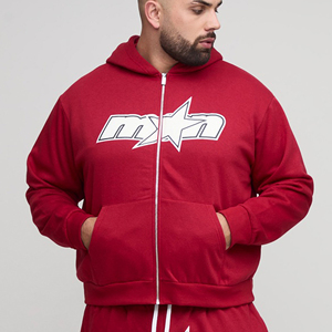 DTF Printed <b>Mens</b> Tracksuit Set <b>Polyester</b> Cotton Casual Hoodie <b>Jogger</b> Matching Two Piece Outfit Custom Logo Design Clothing Wear - Product Image 5