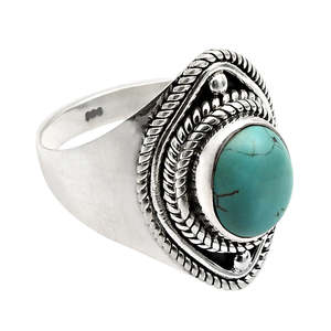 Handmade Classic Wedding Party <b>Ring</b> Made of 925 Sterling Silver Vintage Style Brilliant Oval Cut <b>Turquoise</b> Gemstone Boho <b>Ring</b> - Product Image 1