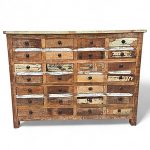 Rustic Multi Drawer Living Room Cabinet Reclaimed Wood <b>Storage</b> <b>Chest</b> Industrial Console Cabinet for Bedroom Home Bar - Product Image 1