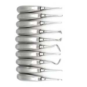 Lot de 10 élévateurs dentaires manuels en acier inoxydable pour extraction de dents, kit d'instruments pour dentistes, certifié MOL CE USA - Product Image 6