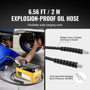 Pompa Idraulica con Serbatoio da 0,42 Galloni, Uscita Olio NPT 3/8, Ingresso NPT 1/4, Guscio in Alluminio, Azionamento Pneumatico a Pedale, 10.000 PSI - Product Image 3