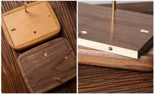 Cadre photo en bois d'acacia rustique à coins arrondis, fait main, petite taille, bois massif, cadeau d'anniversaire - Product Image 6