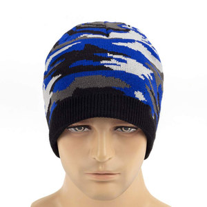 New Designs Custom Oversized Acrylic Knit Beanie Cap Soft Warm Skull Hat Large Print Design for Business Winter <b>Accessory</b> - Product Image 6