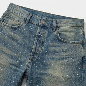 Pantalones cortos de mezclilla para hombre, a la moda, corte ajustado, estilo urbano, diseño informal de verano - Product Image 4