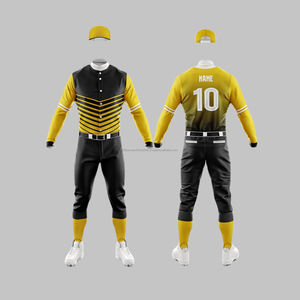 Vente en gros directe d'usine d'uniformes de baseball en polyester Ensembles respirants avec logo personnalisé Services OEM disponibles - Product Image 6