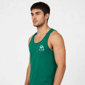Débardeur Vert Uni GYM ACTIVE Col Rond avec Poche Avant Logo Gym Active Bloc de Couleurs Effet Délavé Sans Manches Côtelettes Personnalisées - Product Image 4