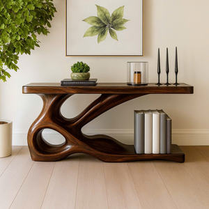 Mesa Consola Moderna de Madera Maciza Natural Hecha a Mano, Marca Luxali de Vietnam, Muebles para Sala de Estar, Regalo para el Hogar - Product Image 2