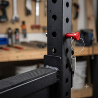 Support de Squat Réglable DW SPORTS, Rack à Haltères Autoportant pour la Musculation à Domicile, Charge Maximale 125 kg