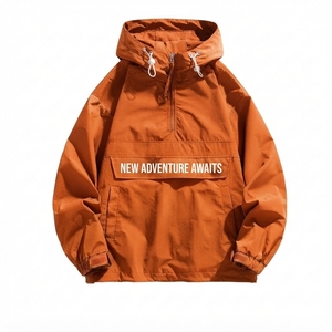 OEM Custom Logo Polyester Nylon Windbreaker Jacket Lightweight Waterproof Zip Up Outdoor Sports <b>Running</b> Casual Jacket - Product Image 6
